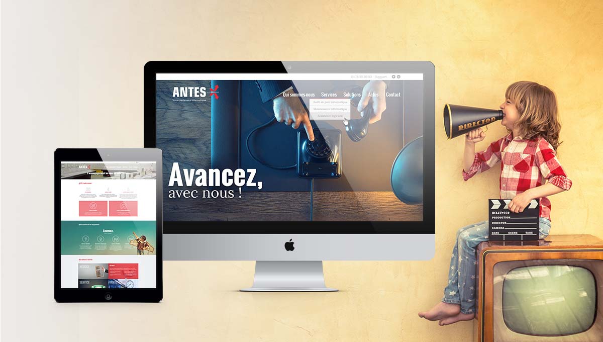 Agence Comete création Site vitrine : Site internet pour Antes