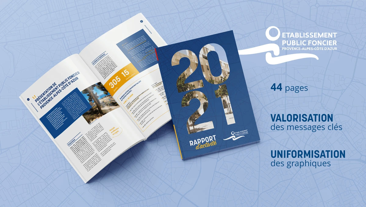 Agence Comete création Rapport annuel : Catalogue / Rapport / Guide pour EPF PACA - rapport d'activité