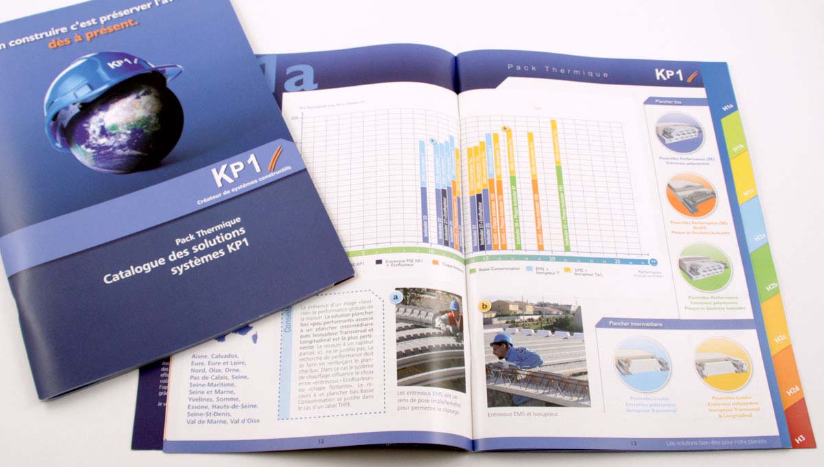 Agence Comete création Catalogue 64 pages - Pack thermique : Catalogue / Rapport / Guide pour KP1