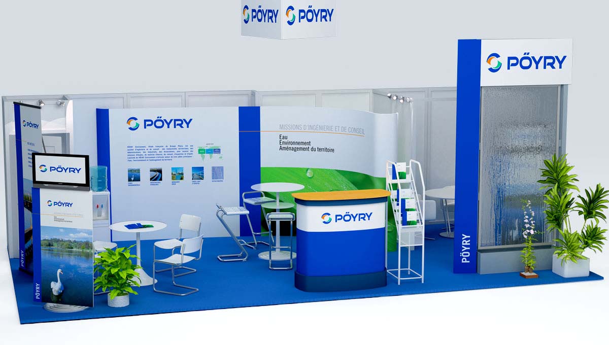 Agence Comete création Stand salon : Stands modulaires pour Pöyry