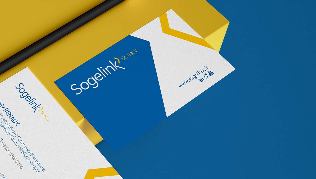 Agence Comete création sogelink identite :  pour Sogelink - ancienne identité