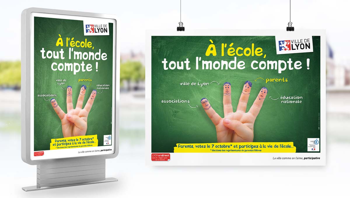 Agence Comete Création  Campagne affichage Lyon - Ville de Lyon Lyon