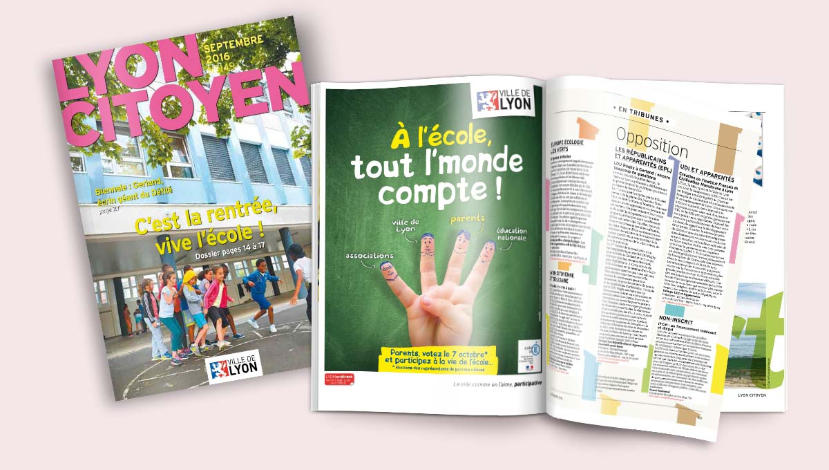 Agence Comete création Ville de Lyon :  pour Ville de Lyon - Tout l'monde compte