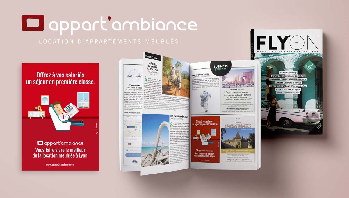 Agence Comete création Campagne de communication immobilier Lyon : Annonce presse / affiche pour Appart Ambiance