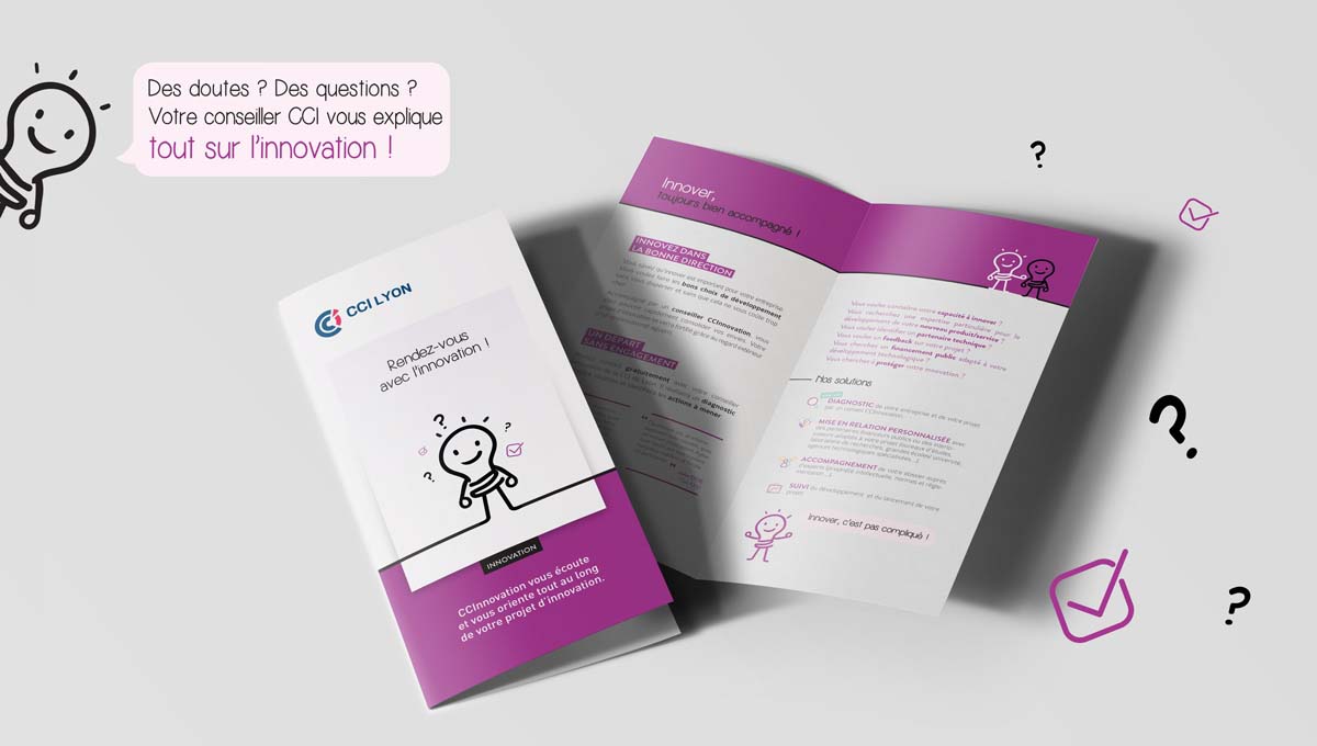 Agence Comete création cci innovation :  pour CCI DE LYON - Charte Innovation