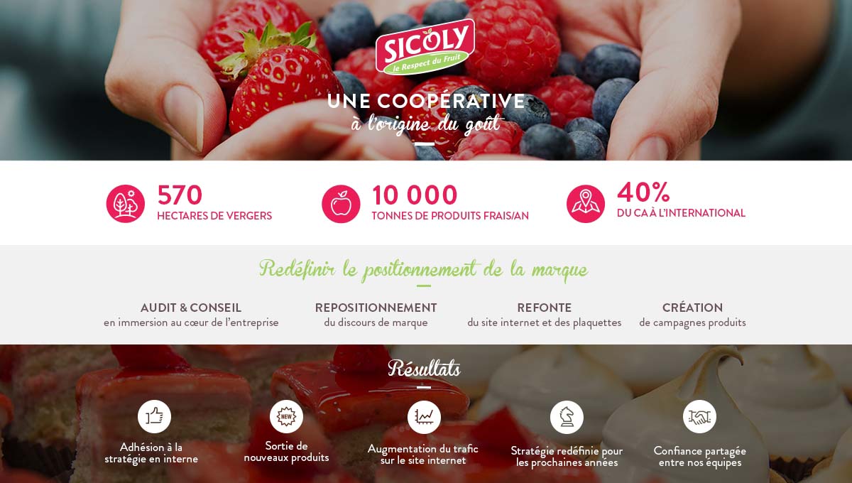 Agence Comete création Audit communication cooperative circuit court Lyon : Audit & conseil pour SICOLY