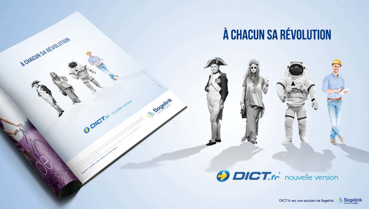 Agence Comete création Campagne DICT V6 : Annonce presse / affiche pour DICT.fr