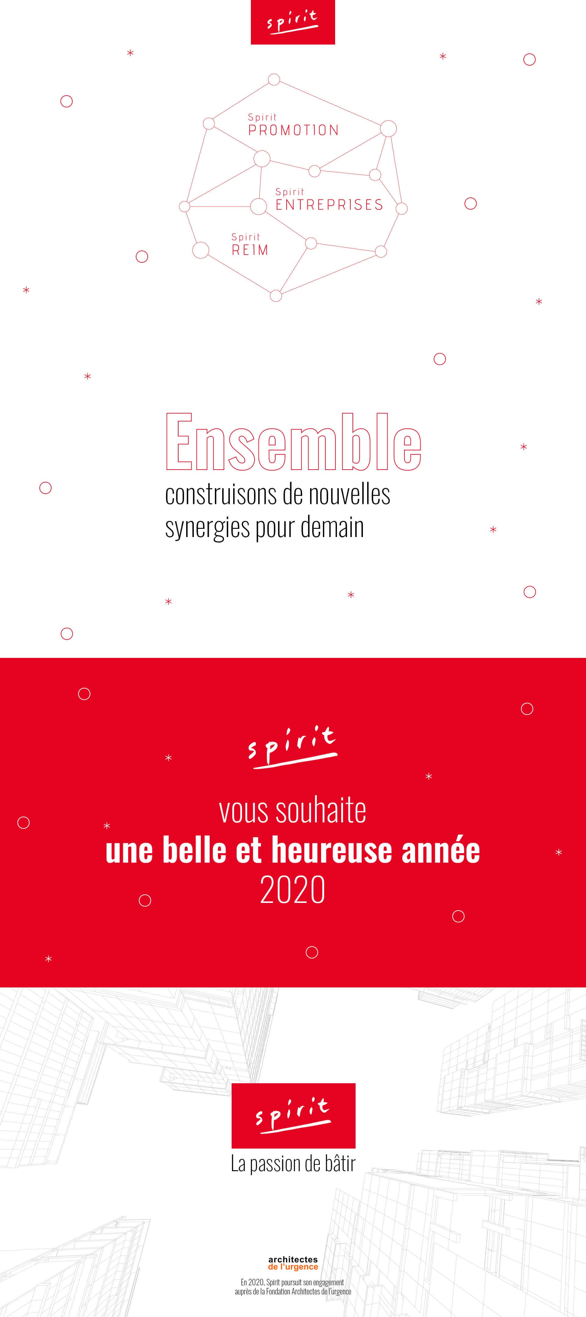 Agence Comete création Spirit-infographie-voeux 2020-site-web :  pour Groupe Spirit