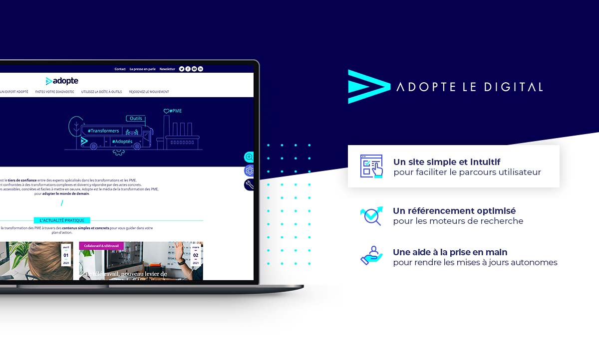  Création  Refonte de site web - Adopte le digital Lyon