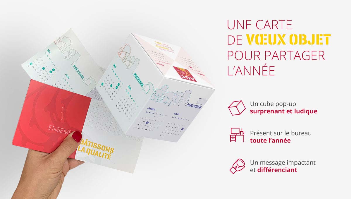  Création  Carte objet vœux 2021 - AQC Lyon