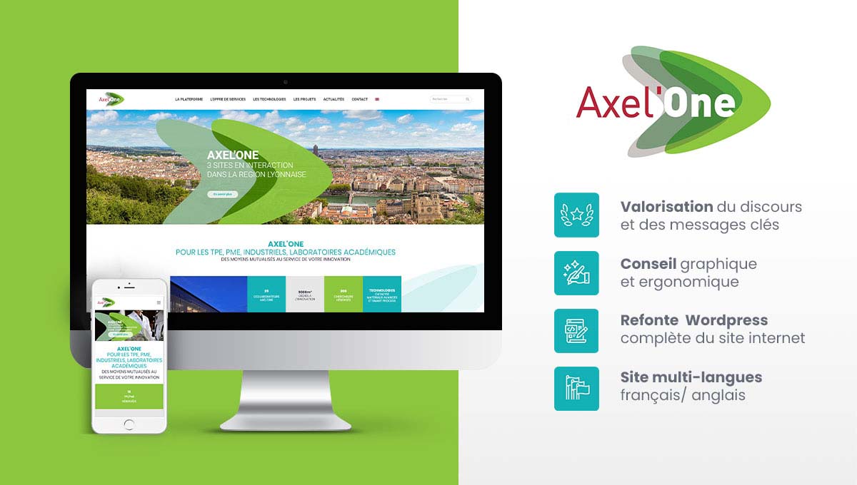  Création  Refonte de site internet innovation chimie - Axel One Lyon
