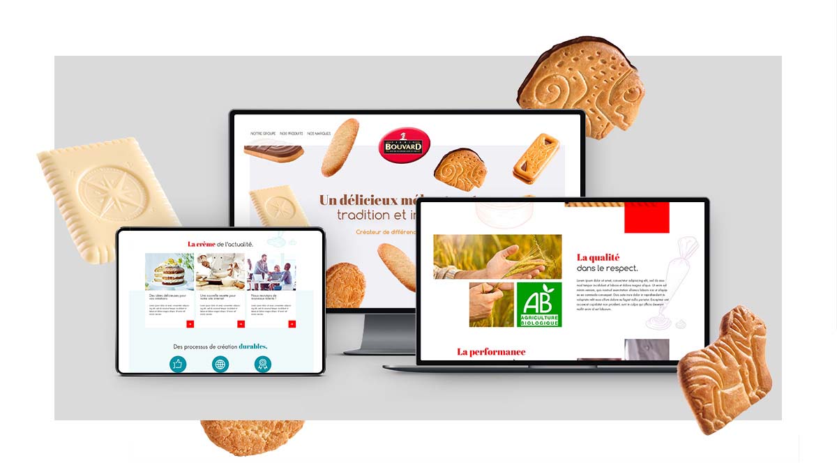 Agence Comete création Avant-vente : Site internet pour Biscuits Bouvard