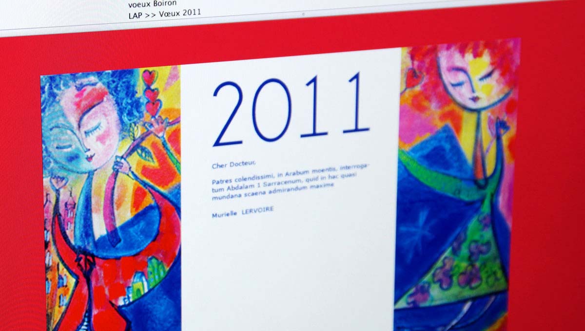 Agence Comete création Mailing - Vœux 2011 : Newsletter / Display pour Boiron - Carte de voeux 2011