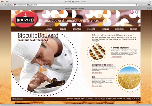 Agence Comete création Site vitrine : Site internet pour Biscuits Bouvard