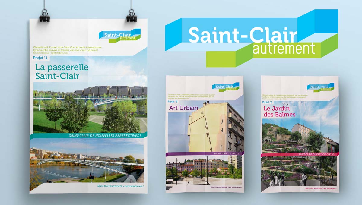 Création Annonce presse / affiche Ville de Caluire - Projet Passerelle Lyon