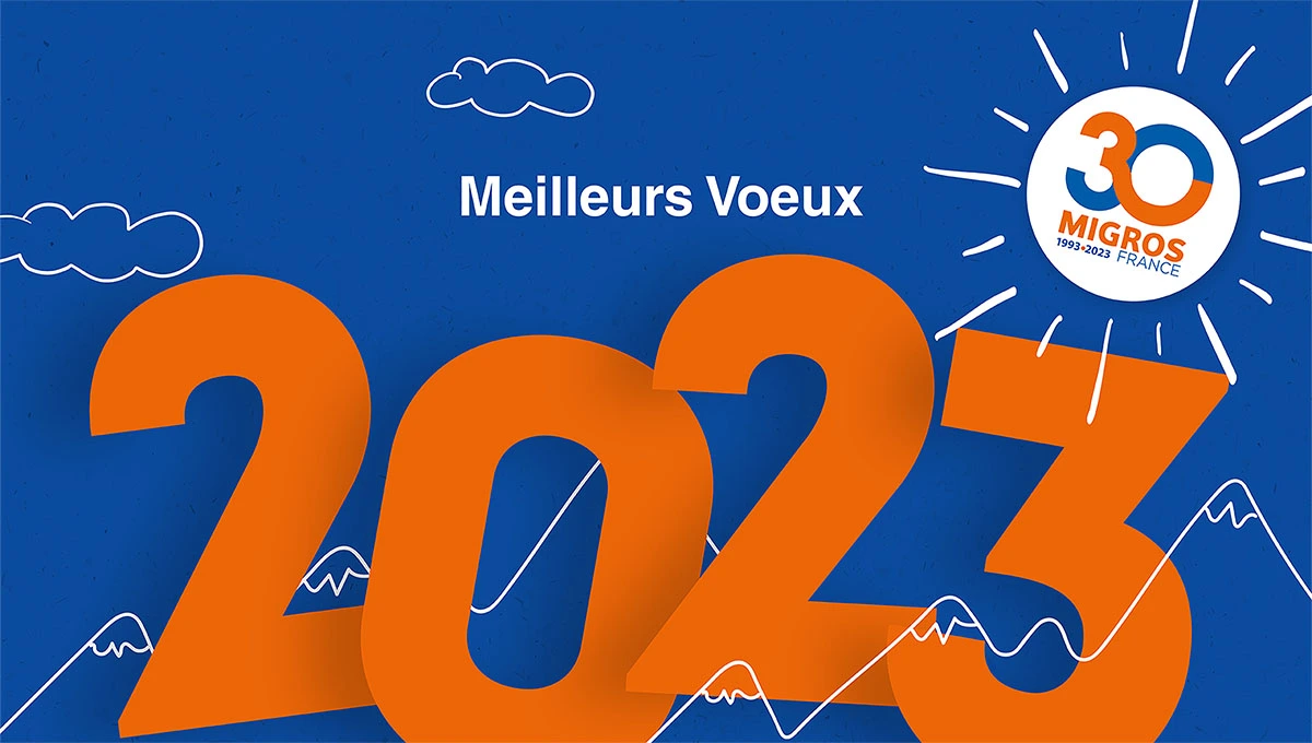Agence Comete création Motion design voeux 2023 : Carte de voeux pour Migros France
