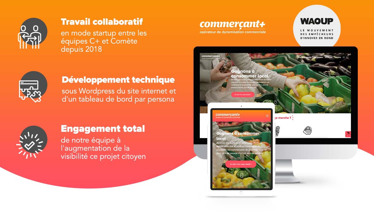 Agence Comete Création  Site internet vitrine - Commerçant + Lyon