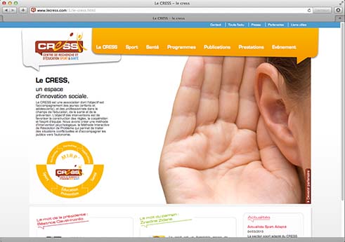 Agence Comete création Site vitrine : Site internet pour CRESS