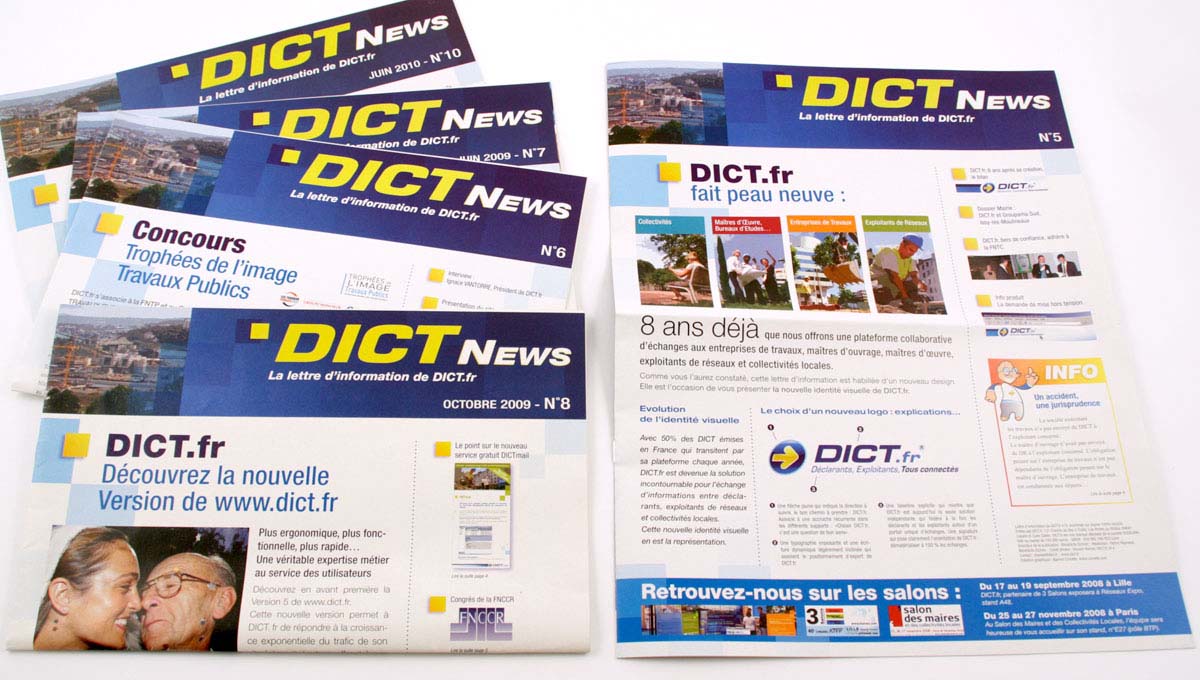 Agence Comete création Lettre d'information - 8 pages : Magazine / Journal Interne pour DICT.fr