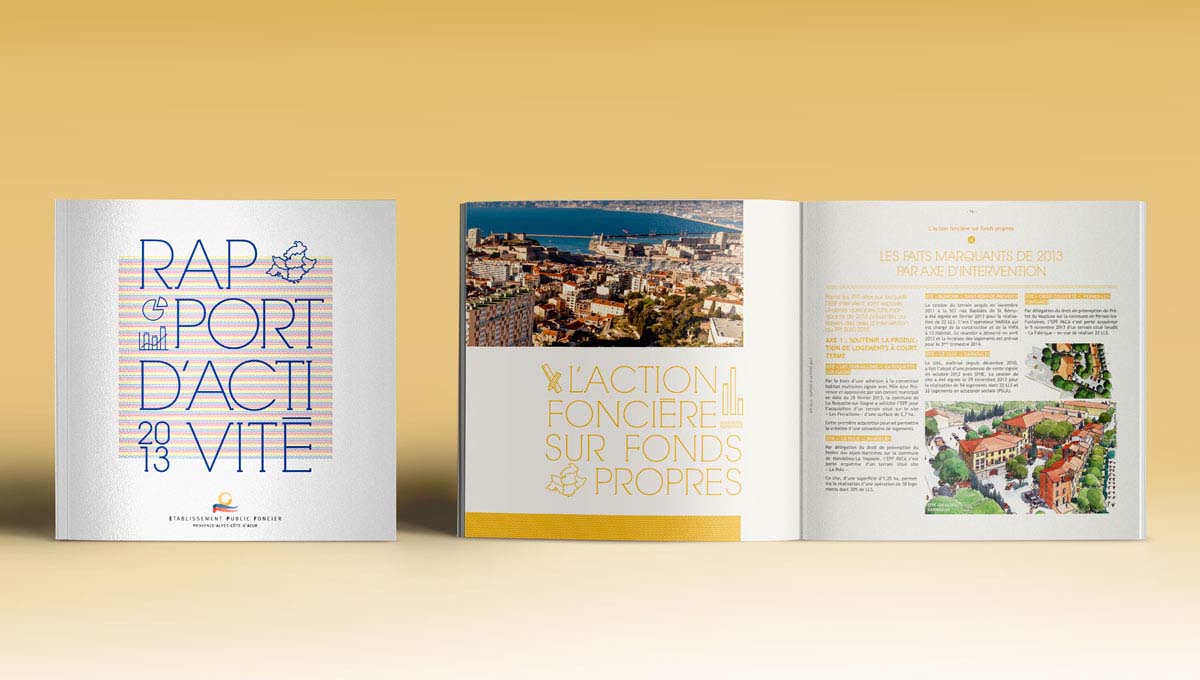 Création Catalogue / Rapport / Guide EPF PACA - rapport d'activité Lyon