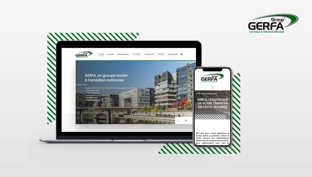  Création  Refonte site internet PME industrielle BtoB - Gerfa Lyon