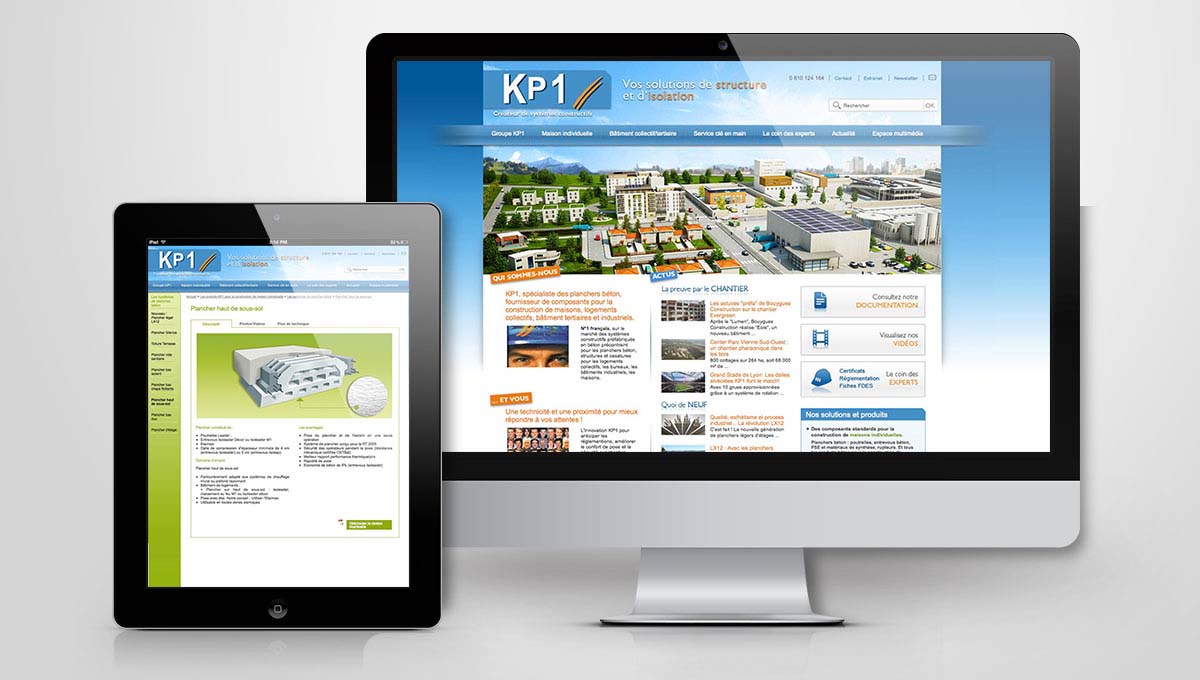 Agence Comete création Refonte du site internet : Site internet pour KP1