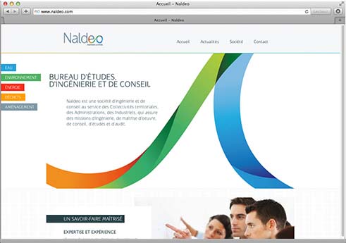 Agence Comete création Site institutionnel : Site internet pour Naldeo