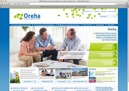 Agence Comete création Site internet : Site internet pour Oreha