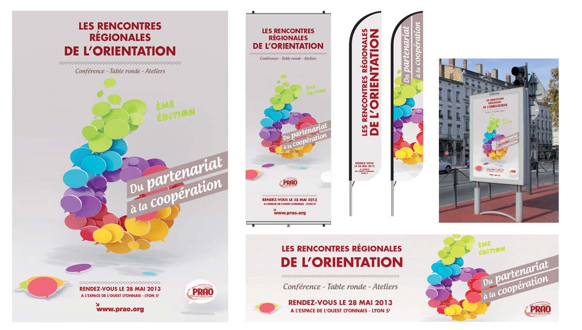 Agence Comete création Campagne affiche : Annonce presse / affiche pour PRAO -  Rencontres Régionales de l'orientation