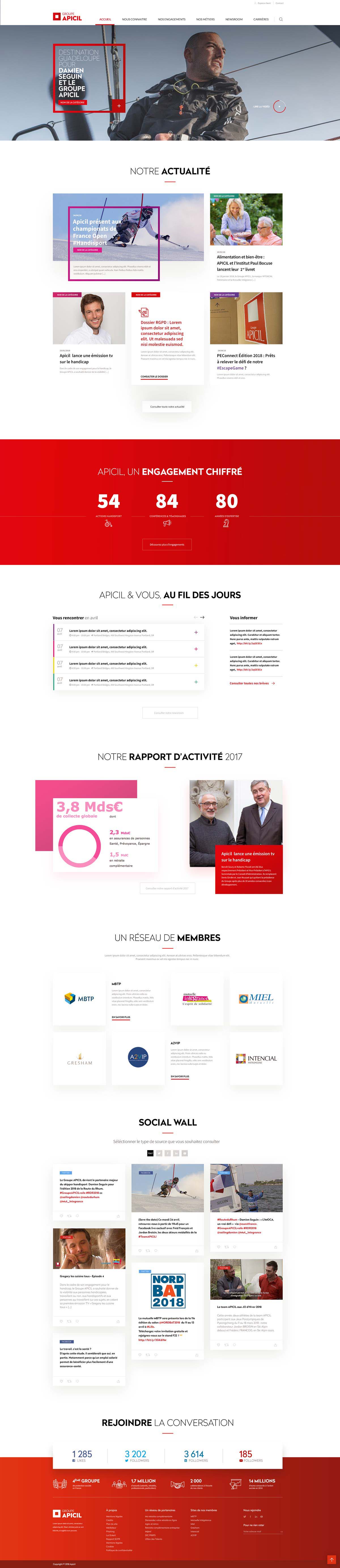 Agence Comete création Page-accueil_site :  pour APICIL