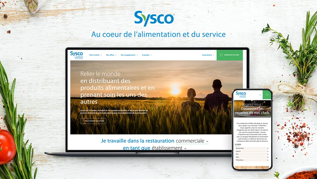  Création  Refonte site grossiste alimentaire - Sysco Lyon