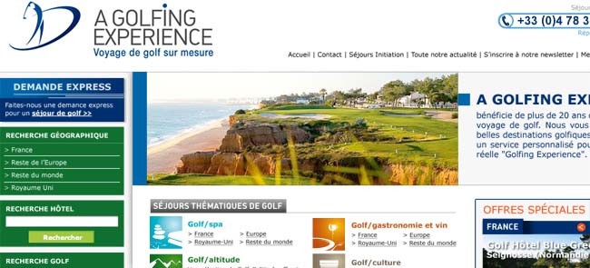 a golfing experience site