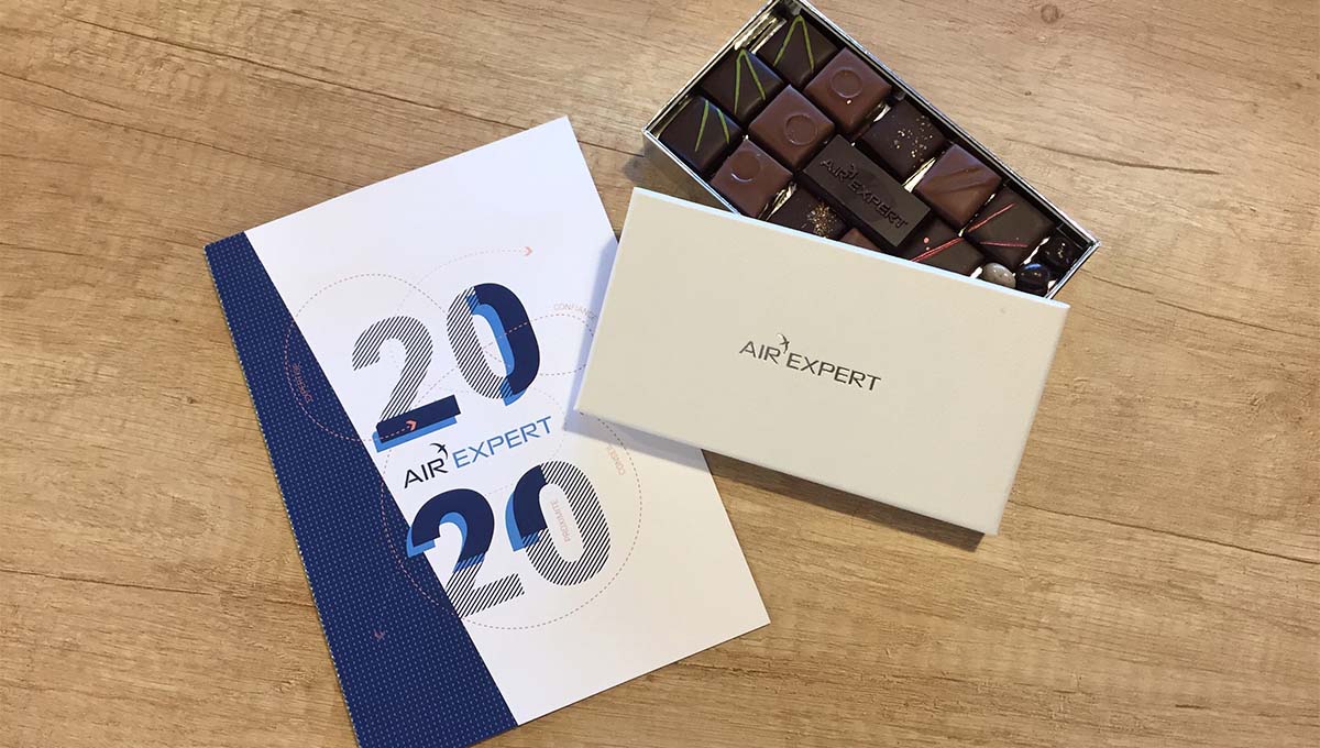 Agence Comete création Chocolats :  pour AIREXPERT